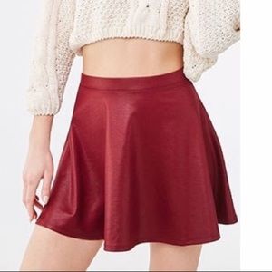 NWOT F21 Sheeny Skater Skirt